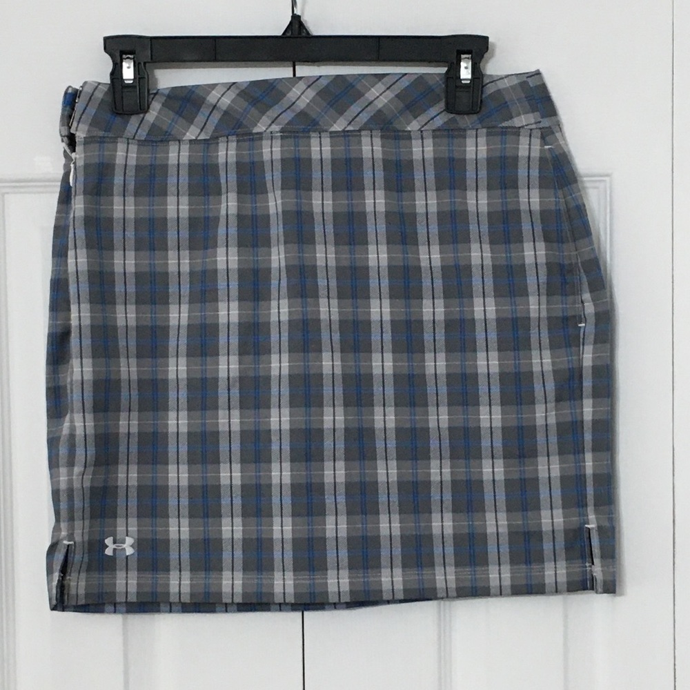 NWT UNDER ARMOUR Performance Golf Skirt  Plaid 6